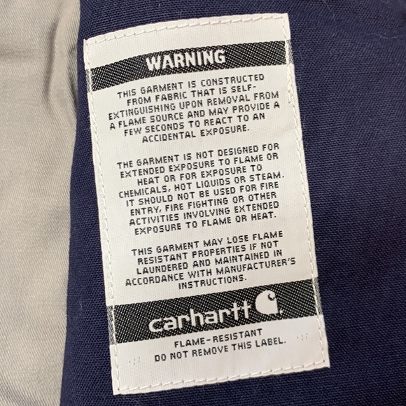 3XL Regular Carhartt Workwear FR Vest for Men, Quick Duck Insulated, Navy - Picture 13 of 16